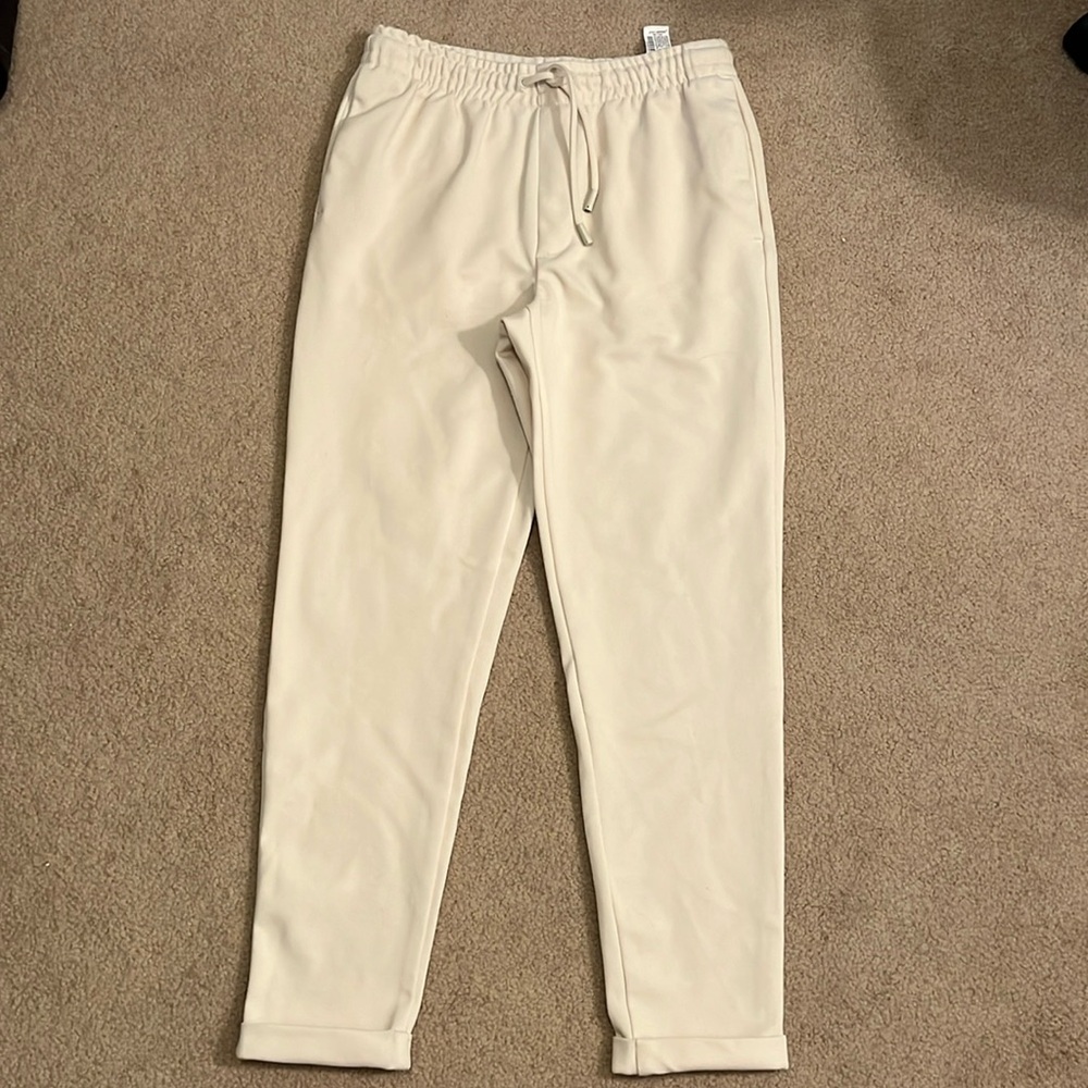 Zara Cream Drawstring Track Pants